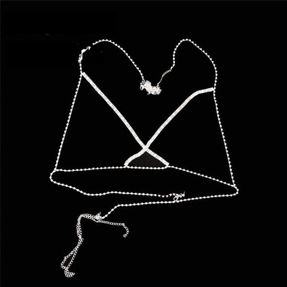 New Gorgeous Body Crystal Chain. Gold Silver - Picture 13 of 13